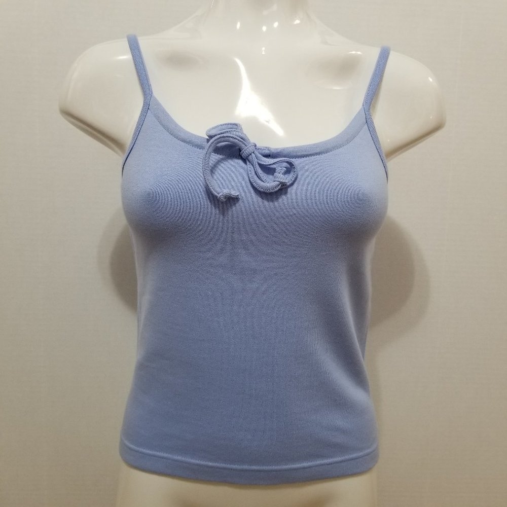 Betty Blue top Large NWT sleeveless spaghetti strap tie bow detailing VINTAGE